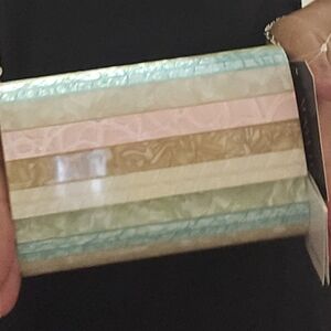 Kurt Geiger Chic Multicolor Striped Acrylic Clutch